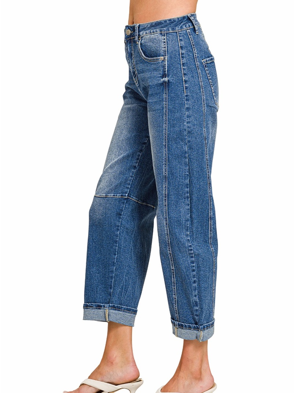 Zenana Barrel Denim - Picture 2 of 3